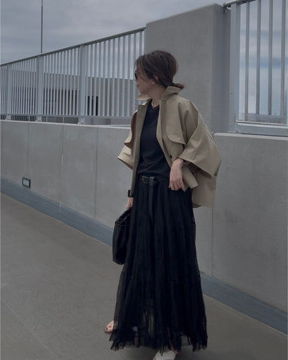 ケープショートトレンチコート