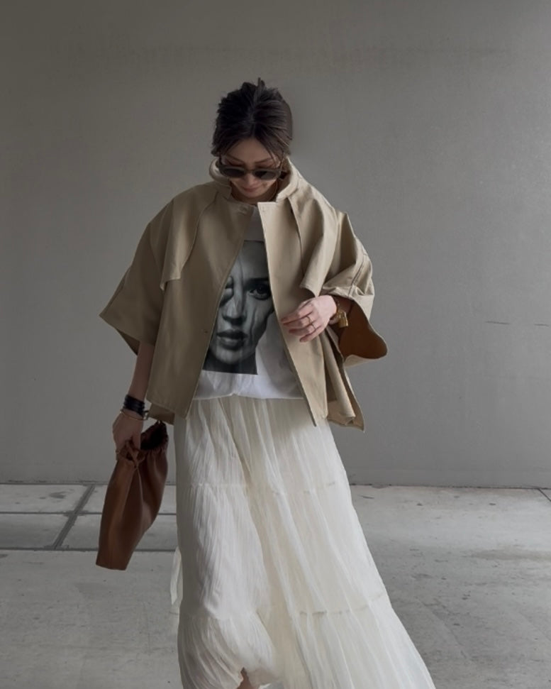 ケープショートトレンチコート