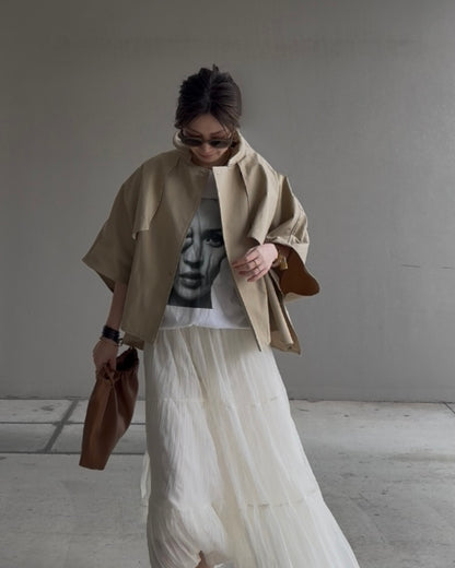 ケープショートトレンチコート