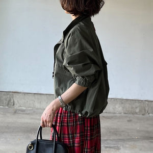 カーキショートブルゾン