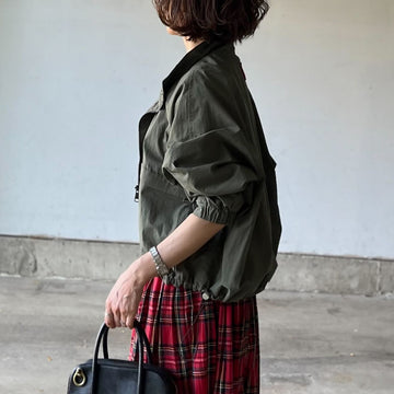 カーキショートブルゾン – &DROBE (アンドローブ)