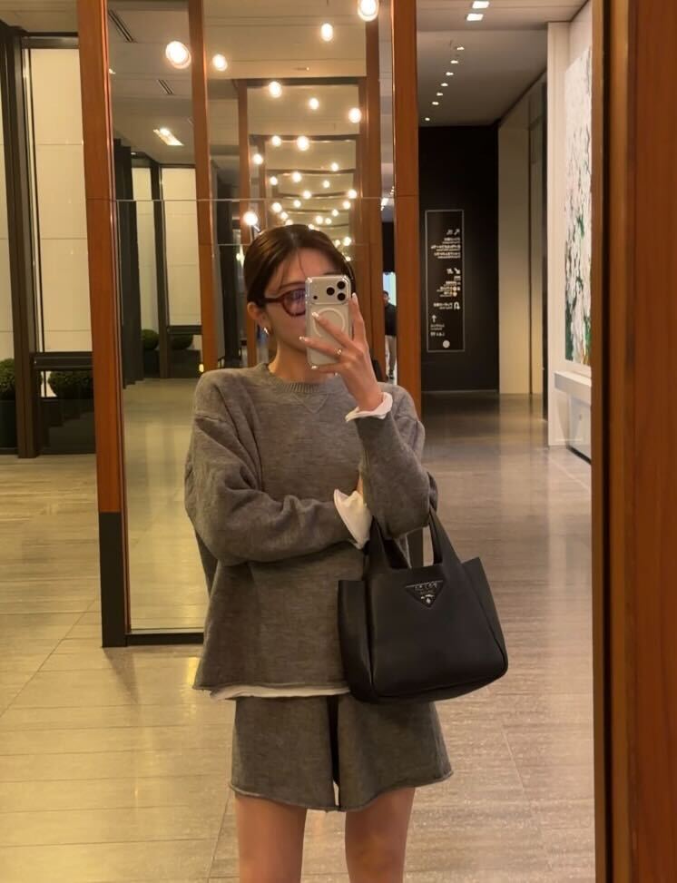 リラックスショートニットアップ