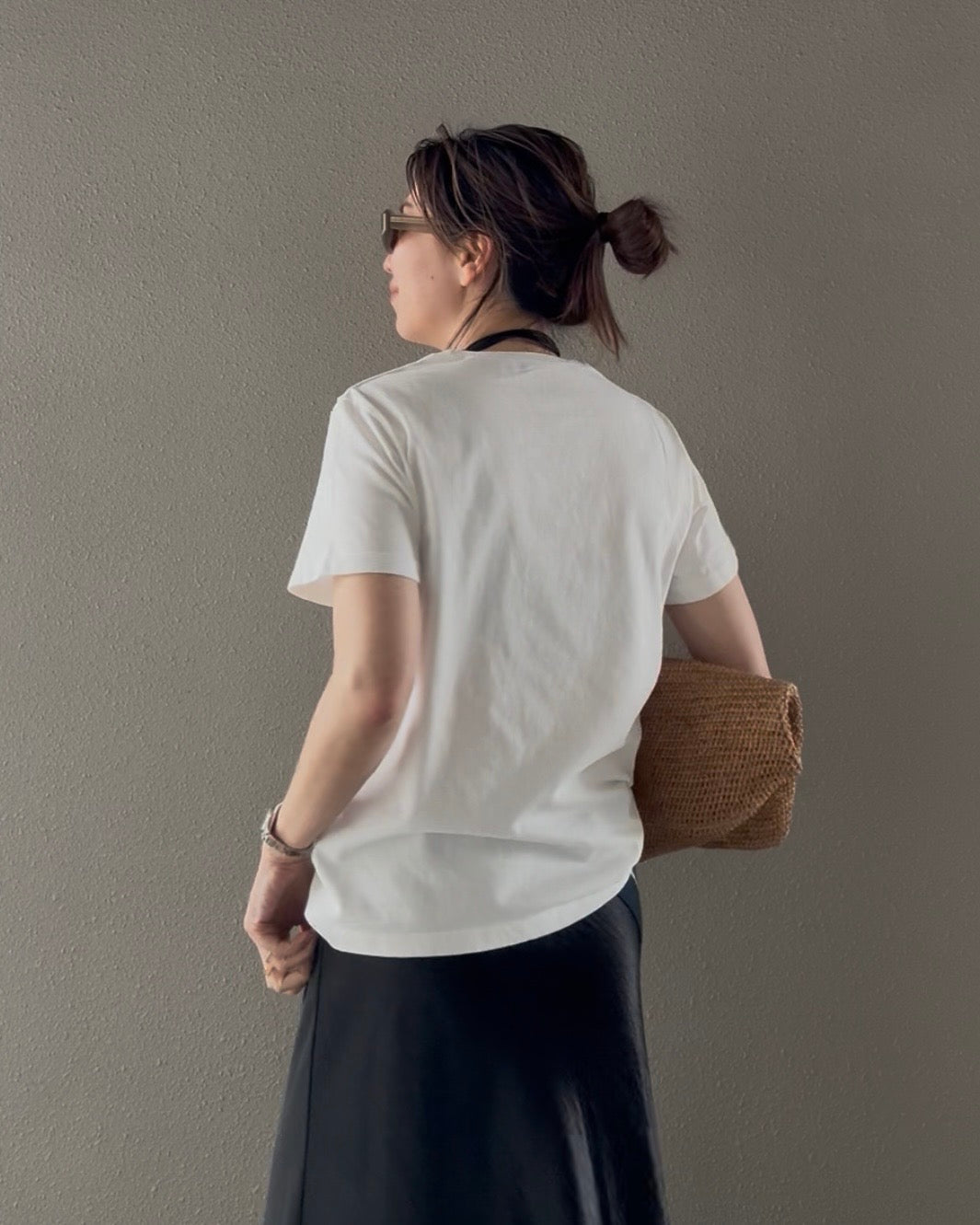 バイオウォッシュクルーネックTシャツ