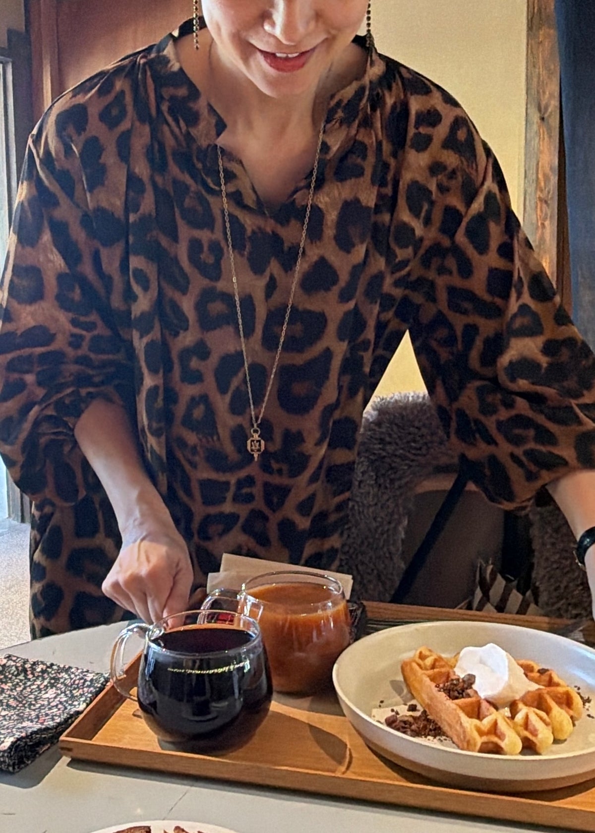 レオパード柄ロングワンピース