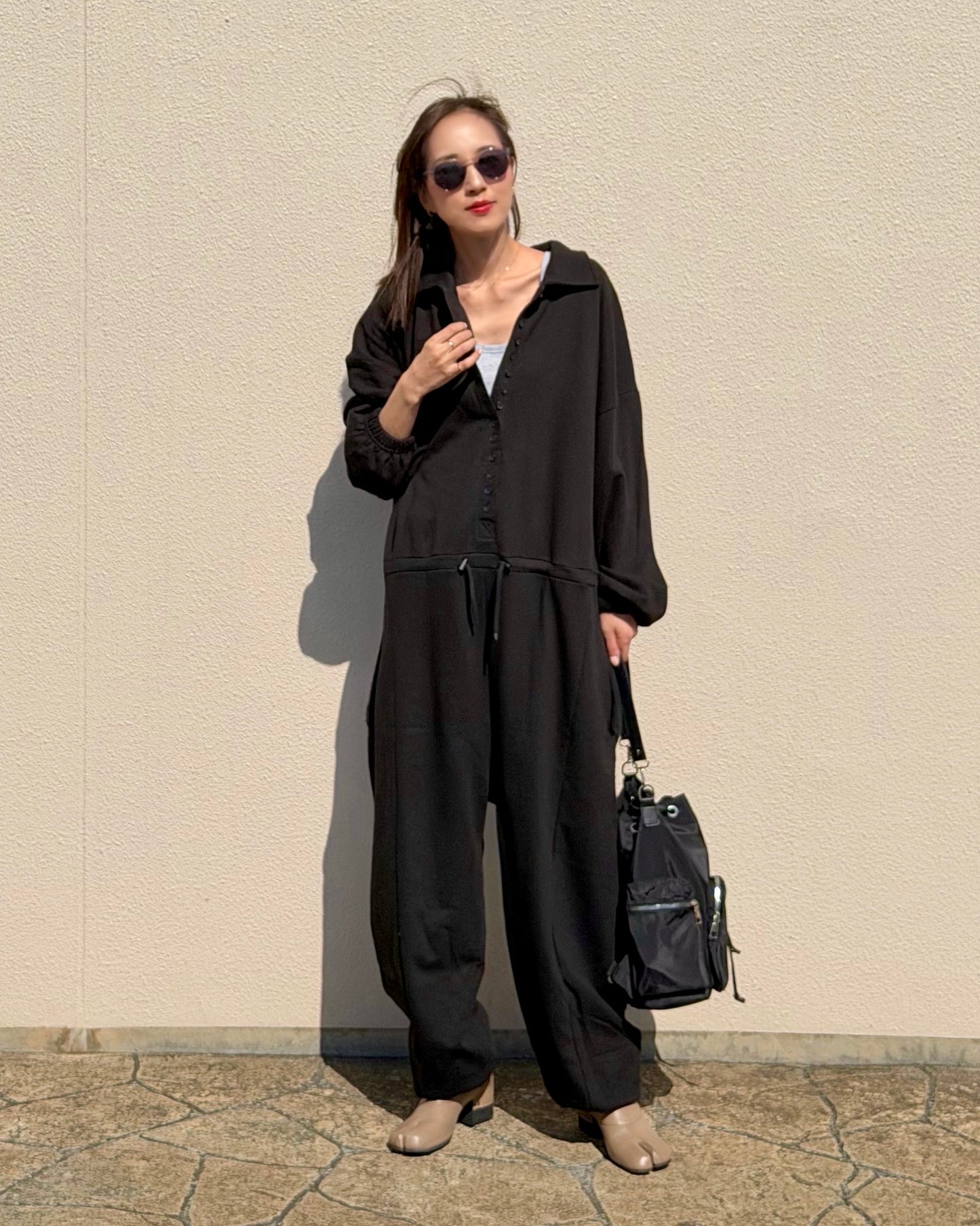 スウェットジャンプスーツ