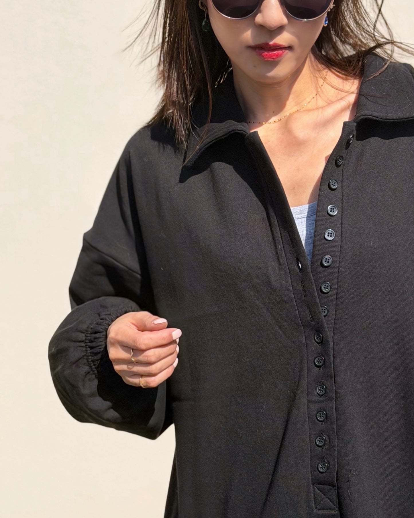 スウェットジャンプスーツ