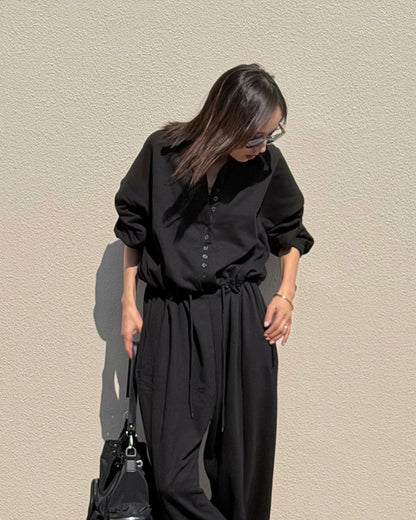 スウェットジャンプスーツ