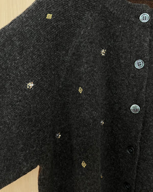 刺繍ニットカーディガン