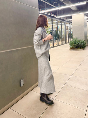 ハーフジップセットアップニット