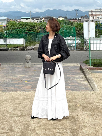 メッシュライン シャーリングブルゾン