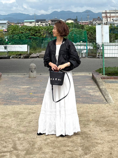 メッシュライン シャーリングブルゾン
