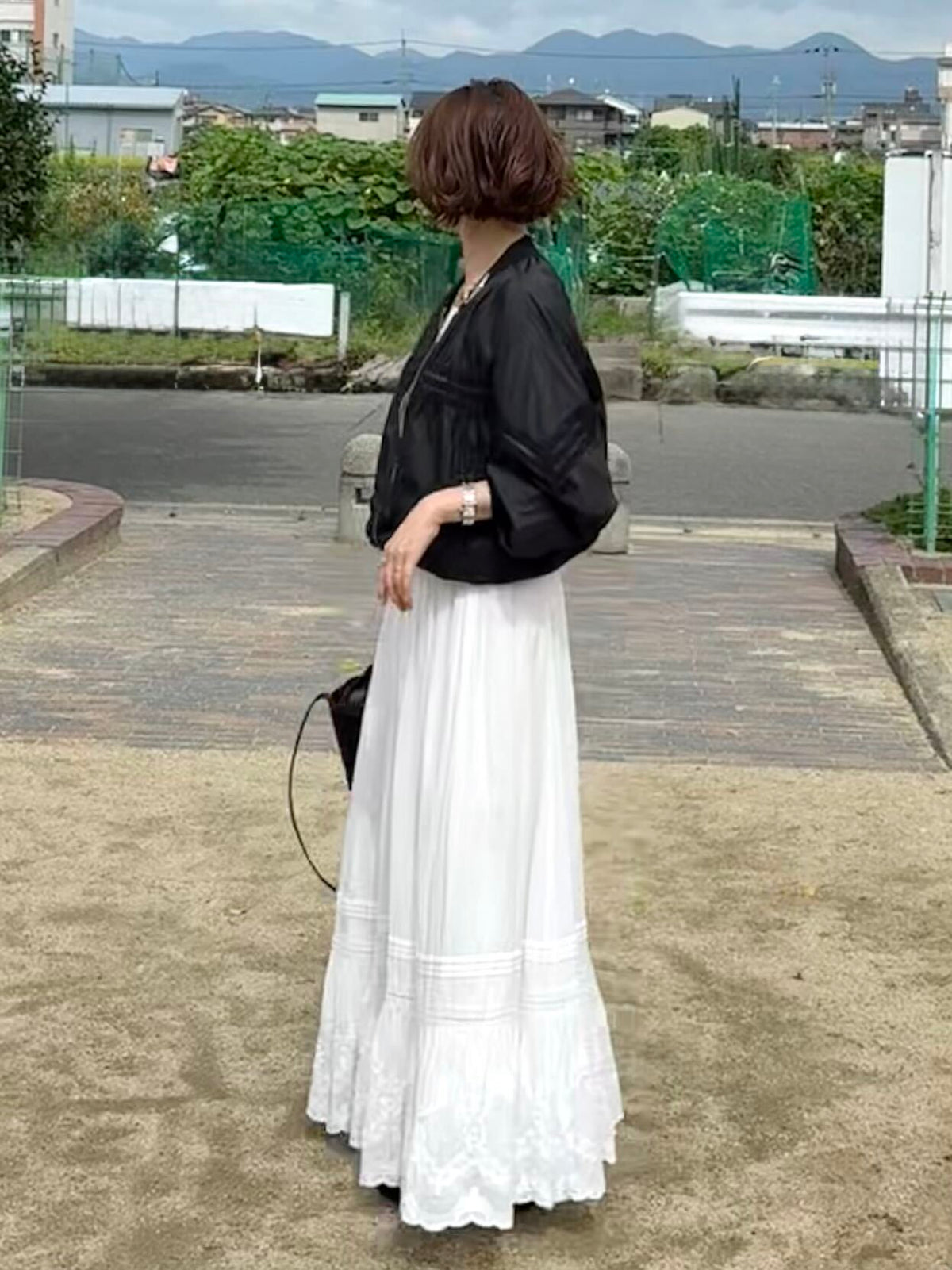 メッシュライン シャーリングブルゾン