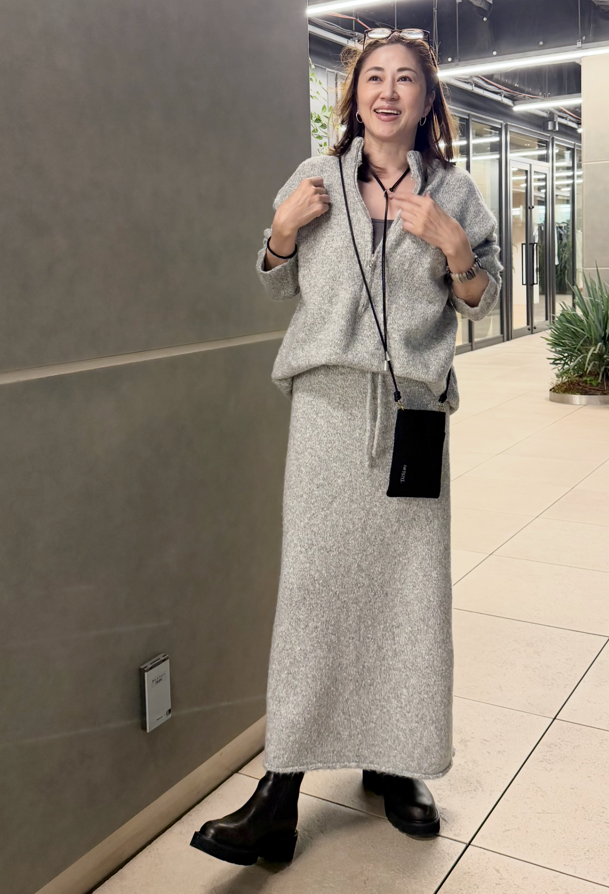 ハーフジップセットアップニット – &DROBE (アンドローブ)