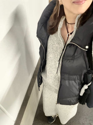 ハーフジップセットアップニット