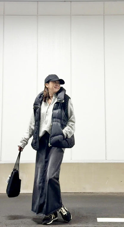 ハーフジップセットアップニット