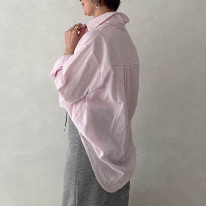 オーバーサイズストライプシャツ