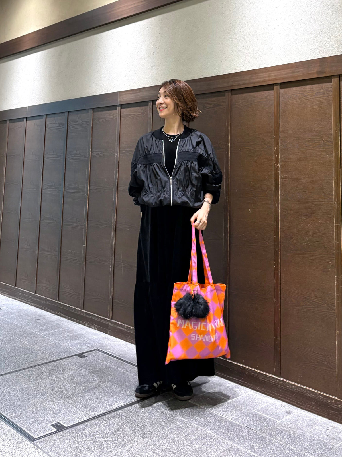 メッシュライン シャーリングブルゾン
