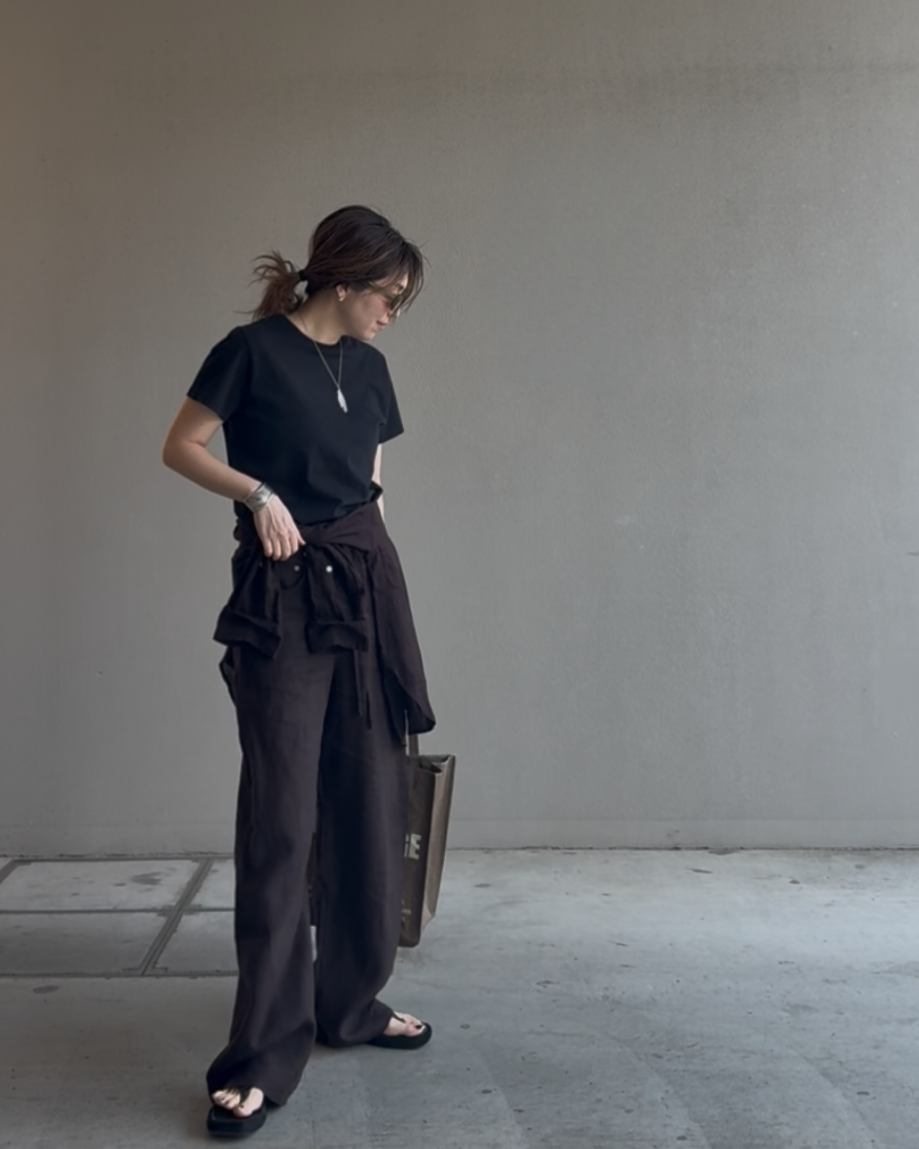 バイオウォッシュクルーネックTシャツ