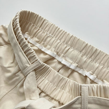 ベルト付きコットンカーブパンツ