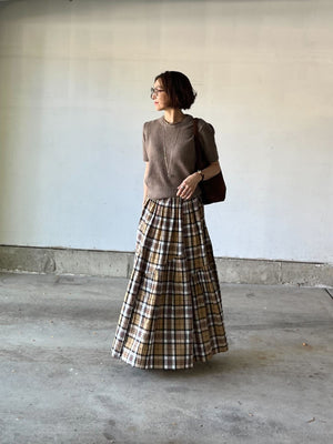 パフスリーブ半袖ニット