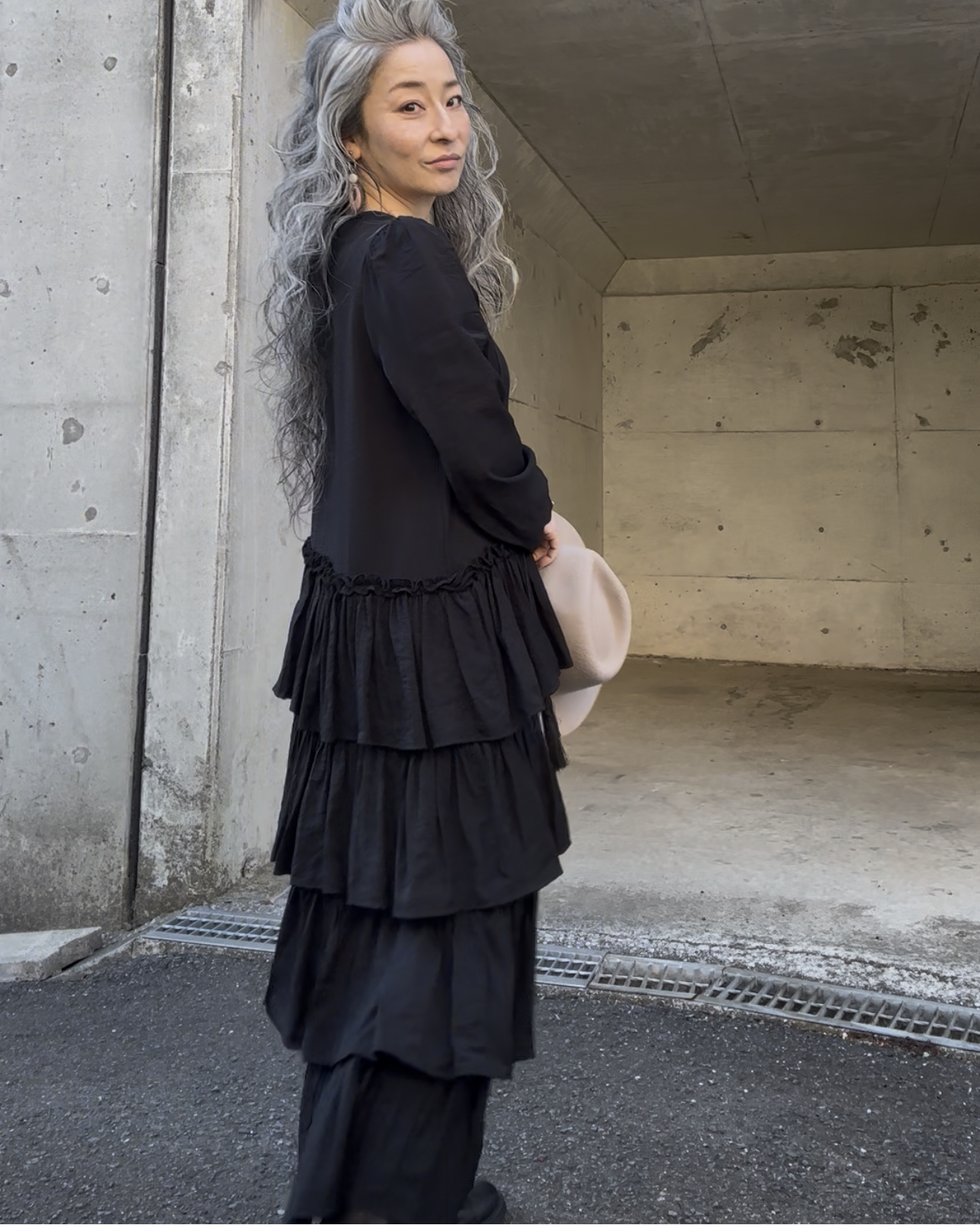 ティアード ロングワンピース