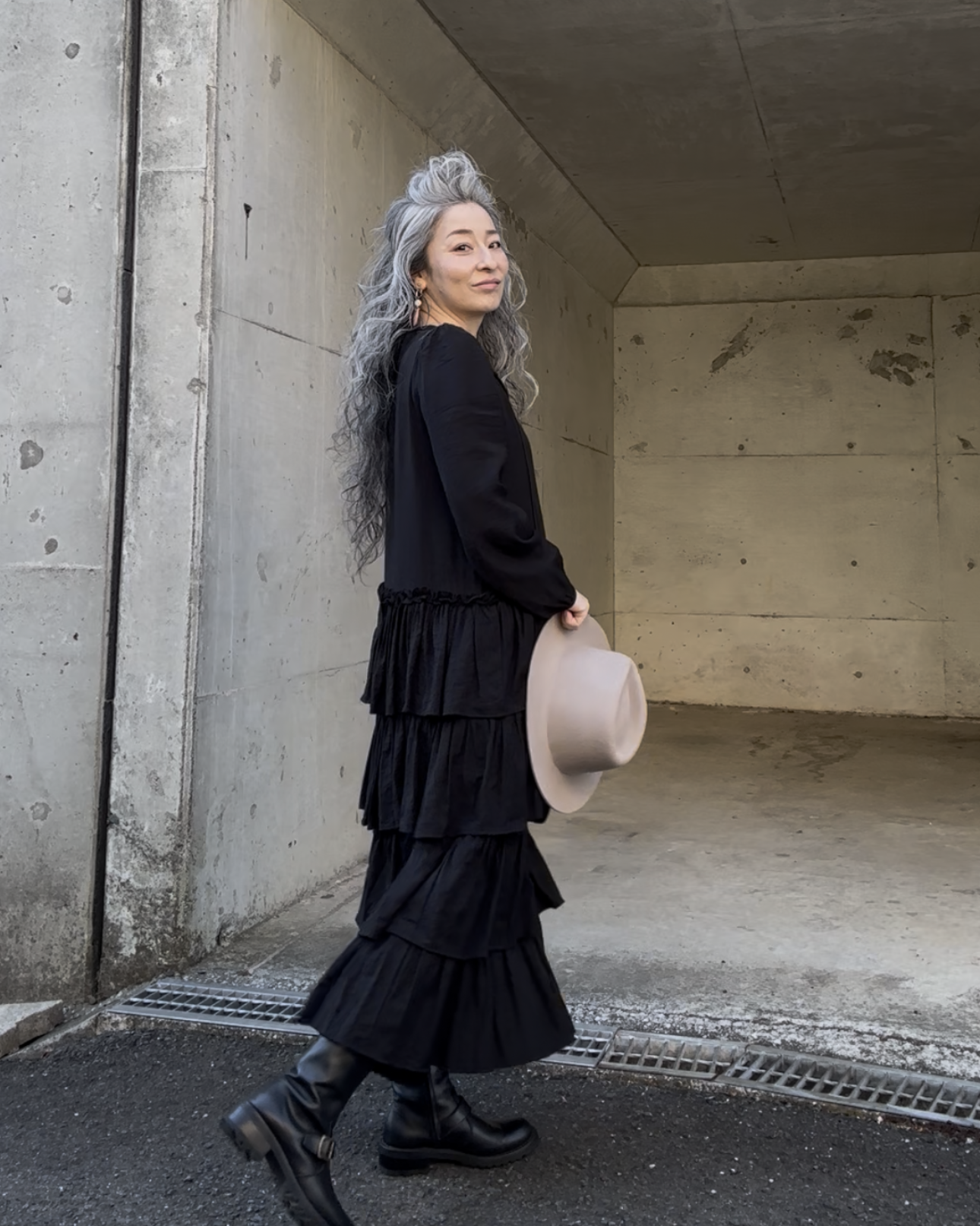 ティアード ロングワンピース