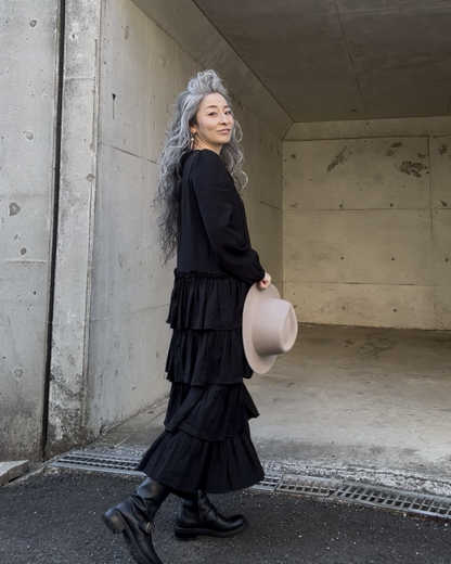 ティアード ロングワンピース