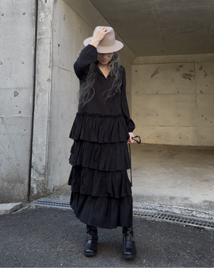 ティアード ロングワンピース