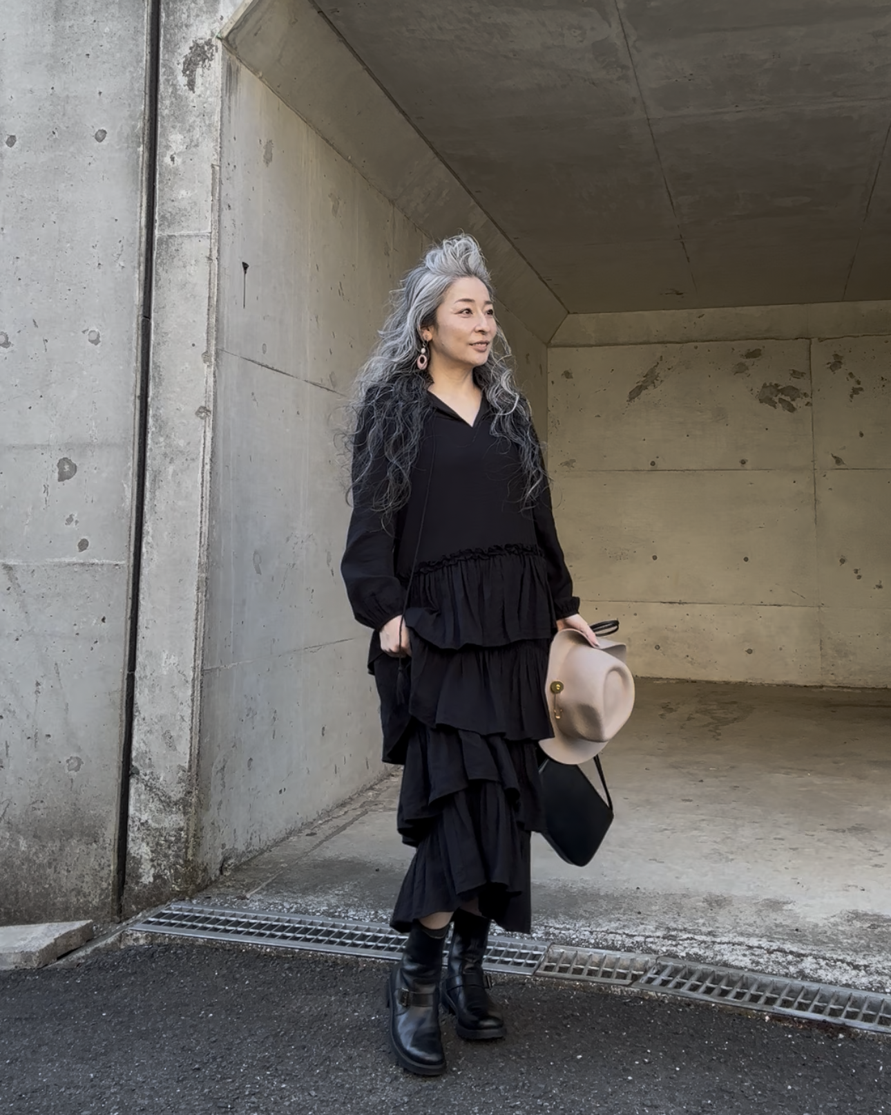 ティアード ロングワンピース