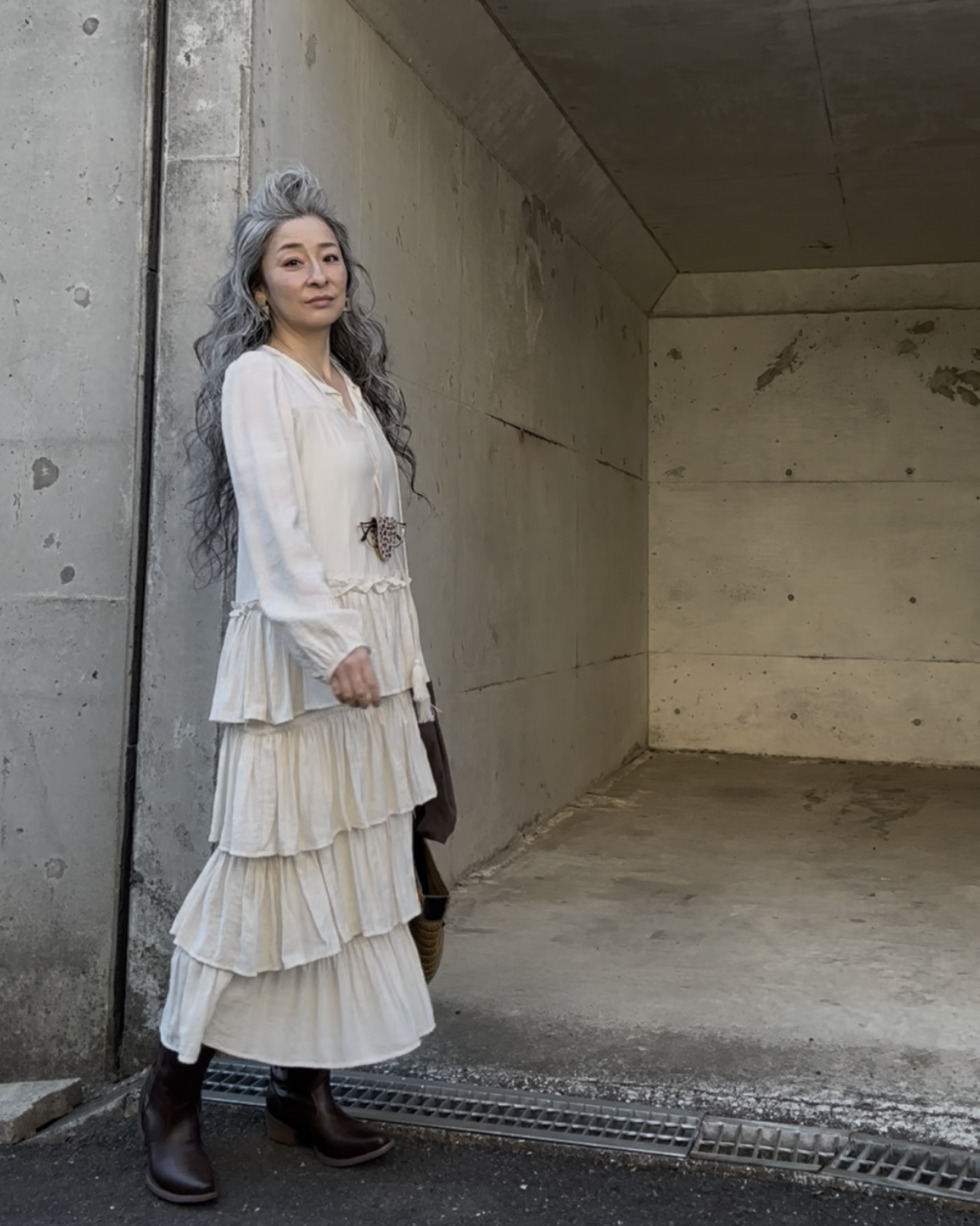 ティアード ロングワンピース