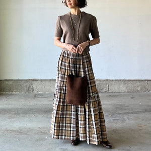 パフスリーブ半袖ニット