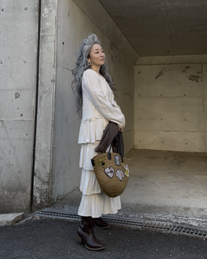 ティアード ロングワンピース