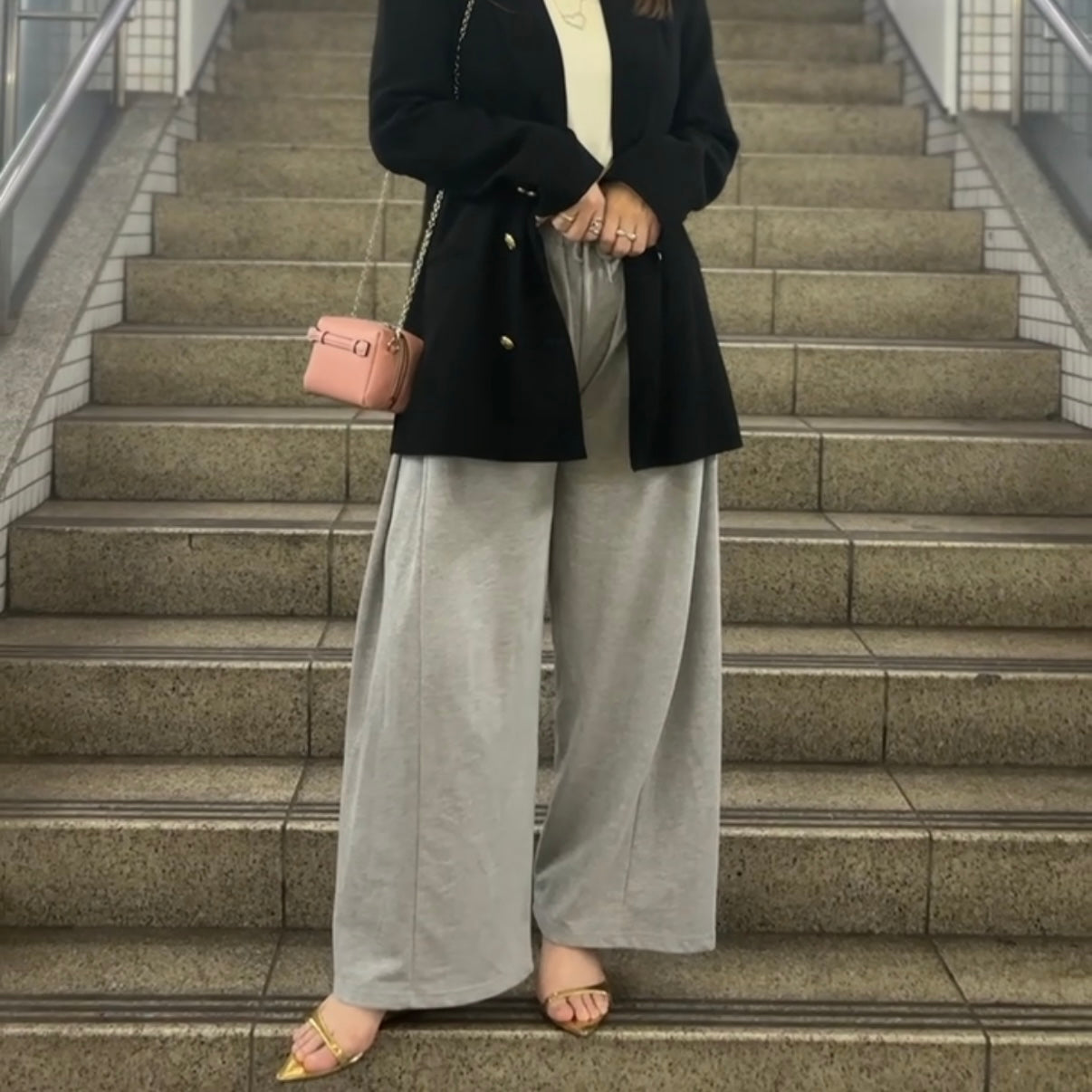 ボリュームタックスウェットパンツ