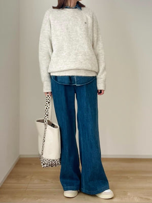 アルパカウールシンプルニット