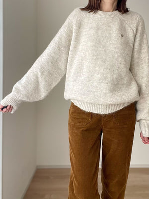 アルパカウールシンプルニット