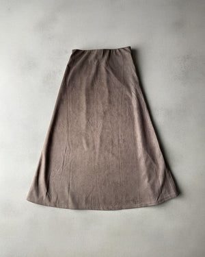 フェイクスエードフレアスカート
