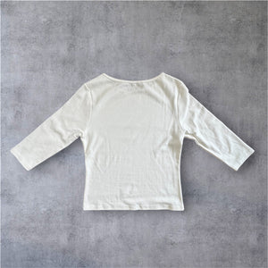 7分丈ラウンドTシャツ