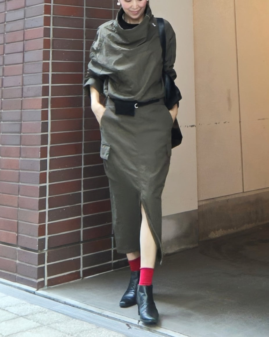【セットアップ可】モックネックアノラックジャンパー