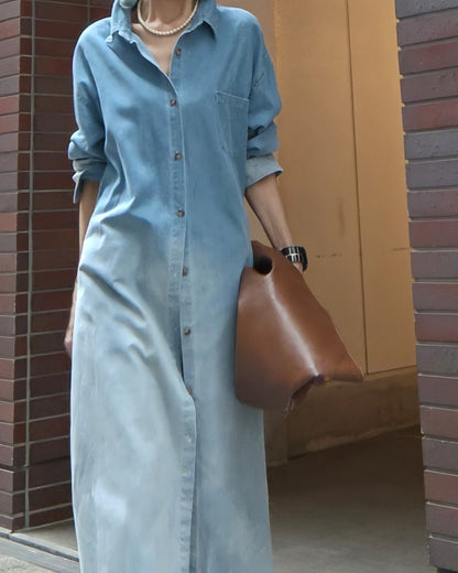 グラデーションデニムワンピース