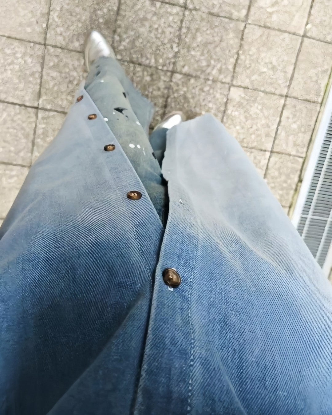 グラデーションデニムワンピース