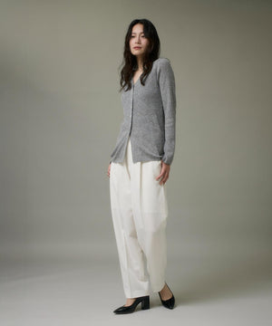 Vネックリブニットカーディガン《Melty air wool》
