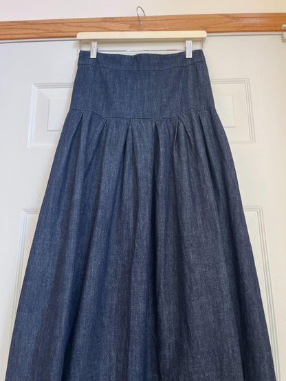 タックデニムマキシスカート