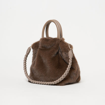 フェイクファー2WAY トートバッグ / ショルダーバッグ