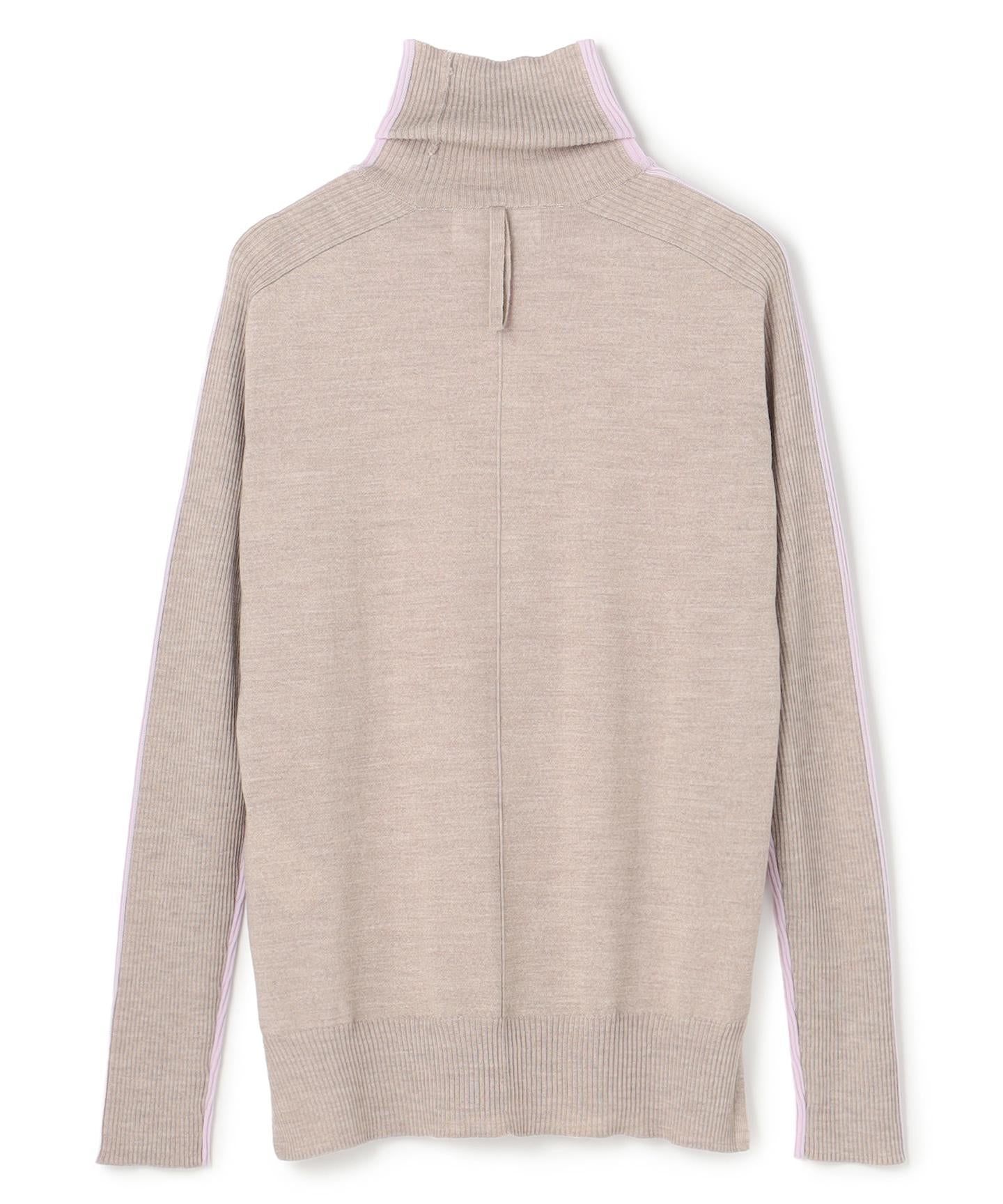 LA MONNAIE / バイカラーウールタートルニット