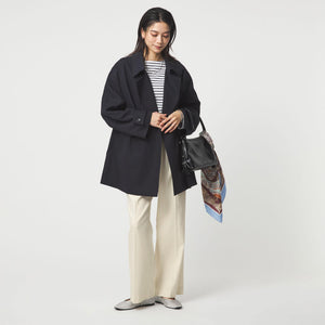 ［size SHORT/TALLあり］ニーハイフレアパンツ デニム 2 ストレッチ