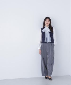 ツイーディーニットジレ