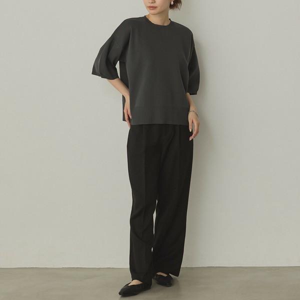 ぽわん5分袖ニットプルオーバー