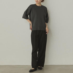 ぽわん5分袖ニットプルオーバー