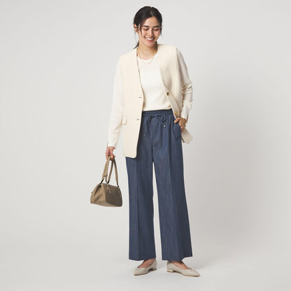 ［size SHORT/TALLあり］ニーハイフレアパンツ デニム 2 ストレッチ