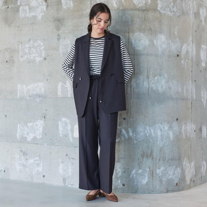 ツイードライク ジレ マシンウォッシャブル 帯電防止